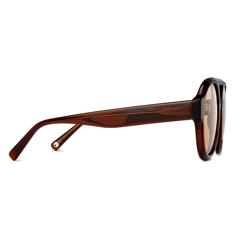 John Jacobs Light Brown Full Rim Round left side