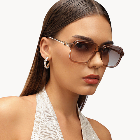 John Jacobs Online Light Brown Full Rim Square right side