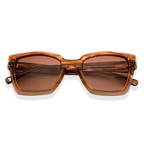 John Jacobs Light Brown Full Rim Square left side