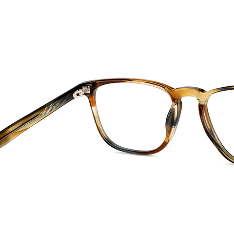 John Jacobs Brown Tortoise Full Rim Rectangle left side