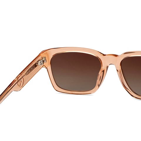 John Jacobs Brown Transparent Full Rim Square right side