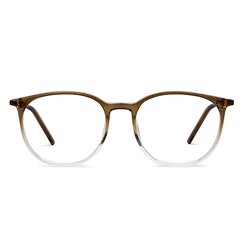 John Jacobs Brown Transparent Full Rim Square left side