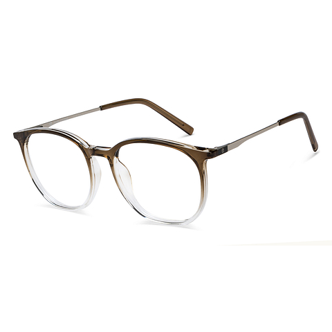 John Jacobs Online Brown Transparent Full Rim Square right side