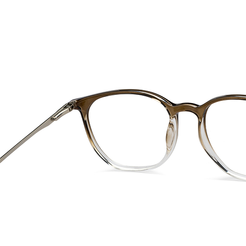 John Jacobs Online Brown Transparent Full Rim Square right side