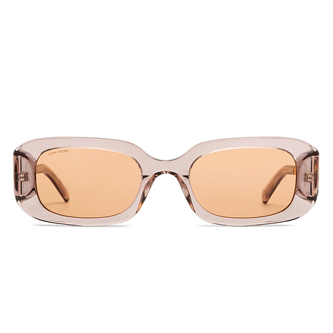 John Jacobs Brown Transparent Full Rim Rectangle left side