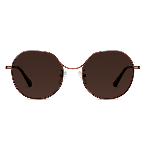 John Jacobs Online Light Brown Full Rim Geometric right side