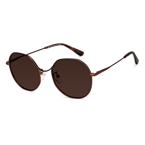 John Jacobs Online Light Brown Full Rim Geometric left side