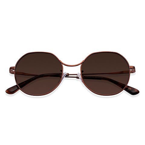 John Jacobs Online Light Brown Full Rim Geometric left side