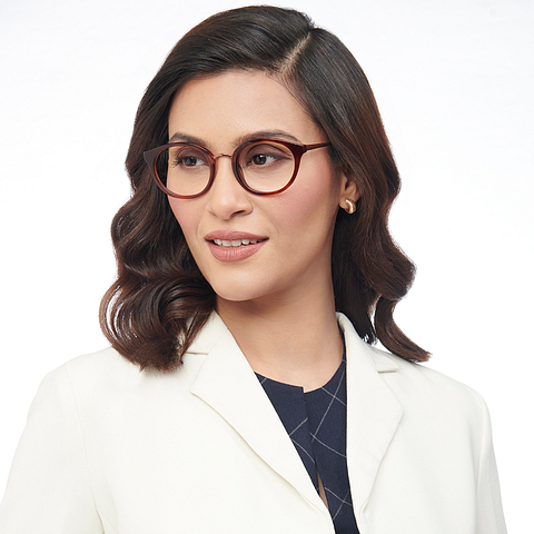 John Jacobs Online Dark Brown Full Rim Round left side
