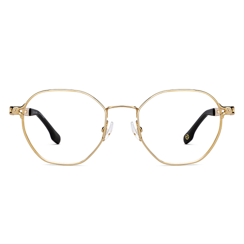 John Jacobs Online Gold Full Rim Hexagonal left side