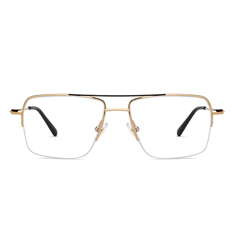 John Jacobs Online Black Half Rim Square left side