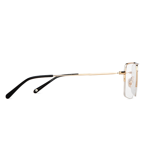 John Jacobs Online Black Half Rim Square left side