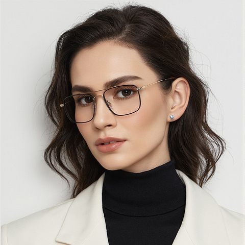 John Jacobs Black Full Rim Square left side John Jacobs Black Full Rim Square left side
