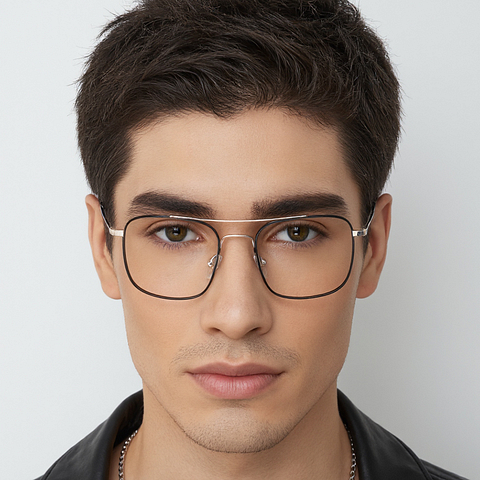 John Jacobs Black Full Rim Square left side John Jacobs Black Full Rim Square left side
