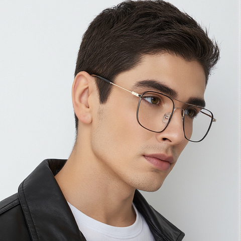 John Jacobs Black Full Rim Square right side John Jacobs Black Full Rim Square right side