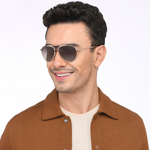 John Jacobs Online Gold Full Rim Square left side