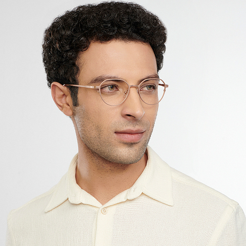John Jacobs Online Gold Full Rim Geometric left side