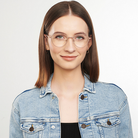 John Jacobs Online Gold Full Rim Geometric right side