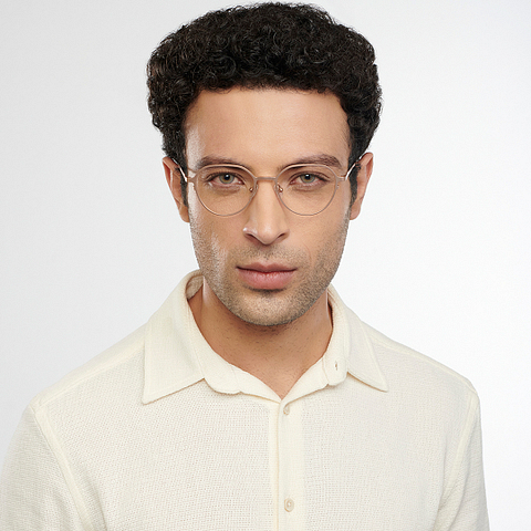 John Jacobs Online Gold Full Rim Geometric right side