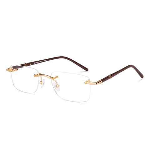 John Jacobs Gold Rimless Rectangle right side