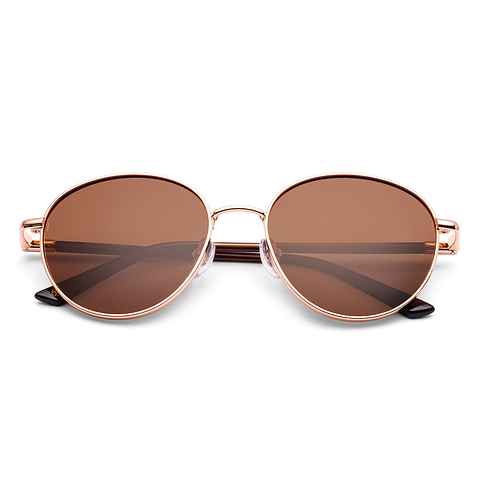 John Jacobs Gold Full Rim Round left side