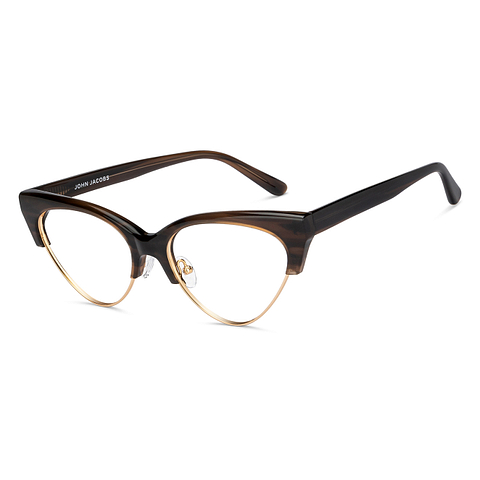 John Jacobs Online Gold Full Rim Cat Eye left side
