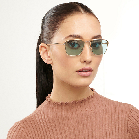 John Jacobs Online Gold Full Rim Square right side