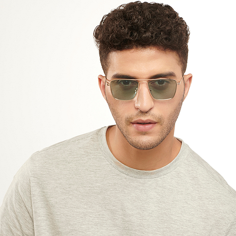 John Jacobs Online Gold Full Rim Square right side