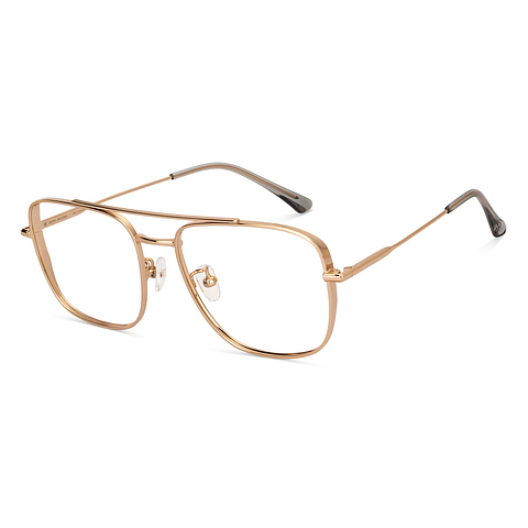 John Jacobs Gold Full Rim Aviator left side