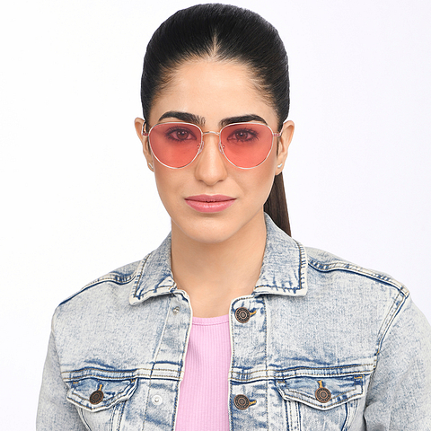 John Jacobs Online Gold Full Rim Round left side