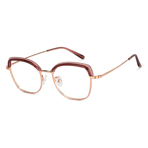 John Jacobs Gold Pink Full Rim Cat Eye right side