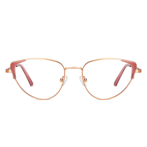 John Jacobs Gold Pink Full Rim Cat Eye left side