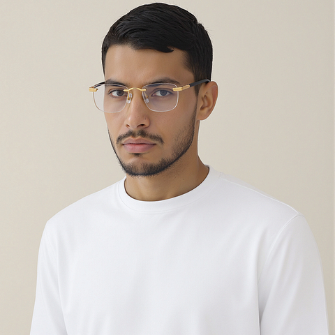 جون جاكوبز ذهب بدون حافة مربع left side