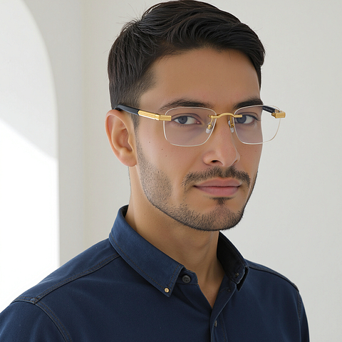 جون جاكوبز ذهب بدون حافة مربع right side