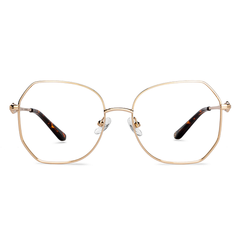 John Jacobs Online Rose Gold Full Rim Geometric left side