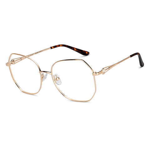 John Jacobs Online Rose Gold Full Rim Geometric right side