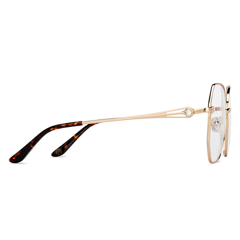 John Jacobs Online Rose Gold Full Rim Geometric left side