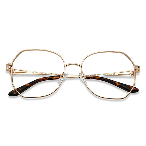John Jacobs Online Rose Gold Full Rim Geometric left side