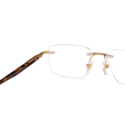 John Jacobs Online Gold Rimless Rectangle right side