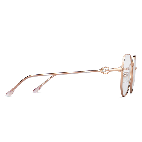 John Jacobs Online Gold Full Rim Square left side