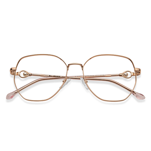 John Jacobs Online Gold Full Rim Square left side