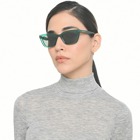 John Jacobs Green Full Rim Cat Eye left side