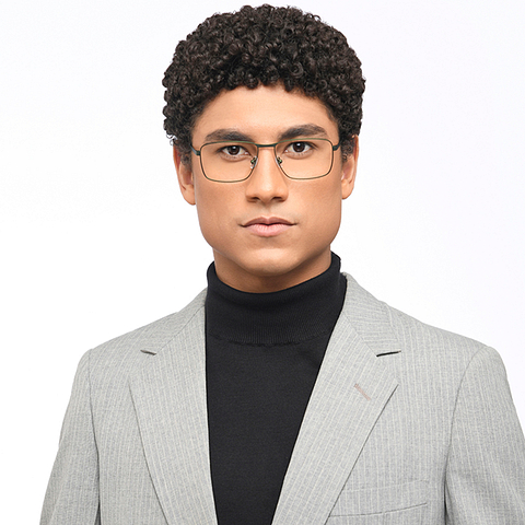 John Jacobs Online Green Full Rim Square right side