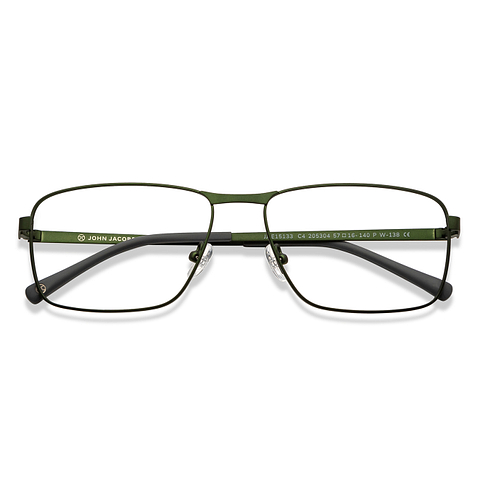 John Jacobs Online Green Full Rim Square left side