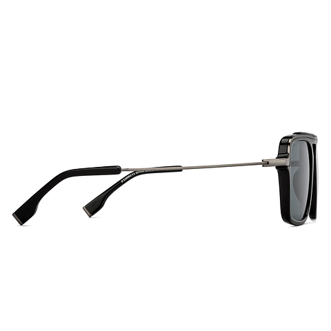 John Jacobs Dark Gunmetal Full Rim Square left side