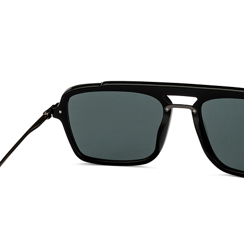 John Jacobs Dark Gunmetal Full Rim Square right side