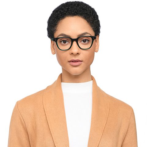 John Jacobs Green Transparent Full Rim Square right side
