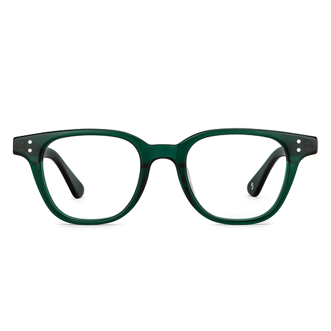 John Jacobs Green Transparent Full Rim Square left side