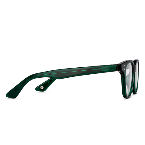 John Jacobs Green Transparent Full Rim Square left side