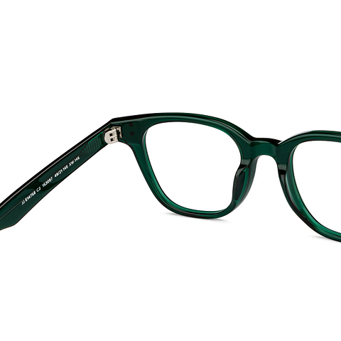 John Jacobs Green Transparent Full Rim Square right side
